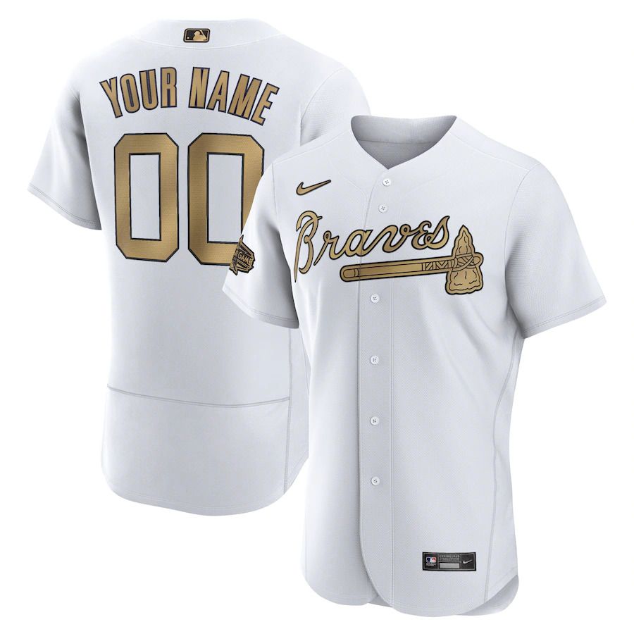 Men Atlanta Braves Nike White 2022 MLB All Star Game Authentic Custom MLB Jersey->customized mlb jersey->Custom Jersey